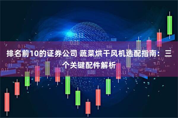 排名前10的证券公司 蔬菜烘干风机选配指南：三个关键配件解析